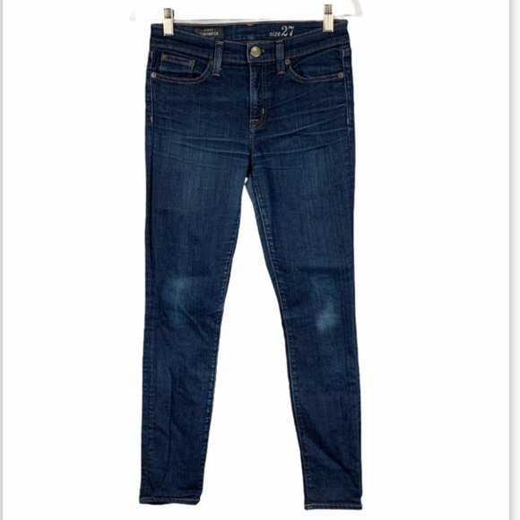 J Crew Women's Toothpick Skinny Jeans 27 Blue Denim